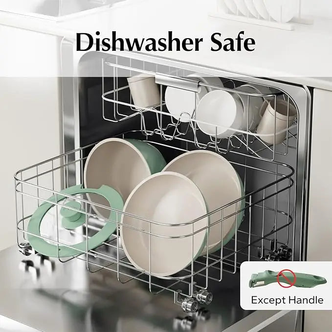 11pcs Ceramic Nonstick Cookware Set Oven Safe