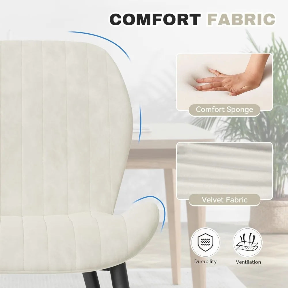 Set of 4 Modern Upholstered Dining Chairs