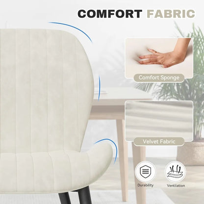 Set of 4 Modern Upholstered Dining Chairs