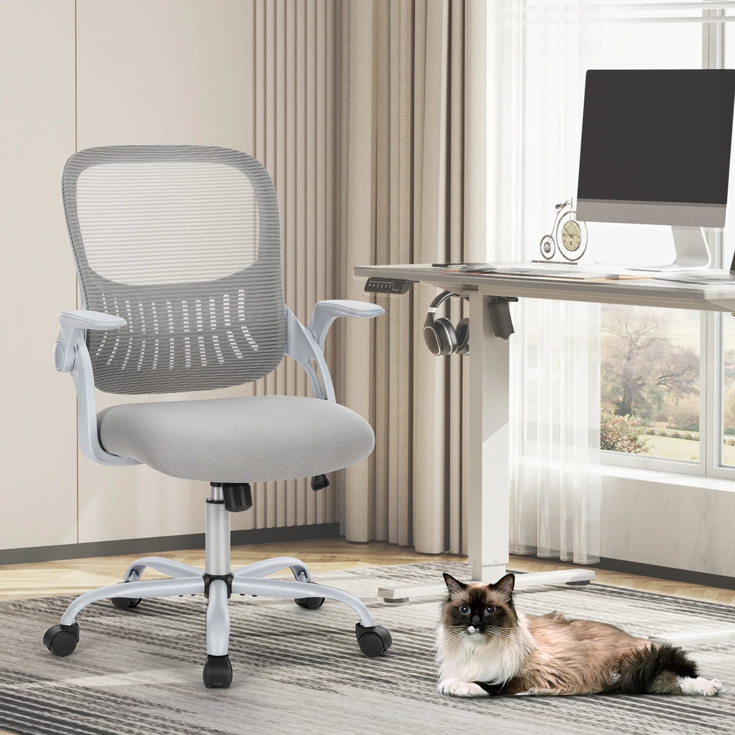 Ergonomic Mesh Office Chair Adjustable Swivel Rolling