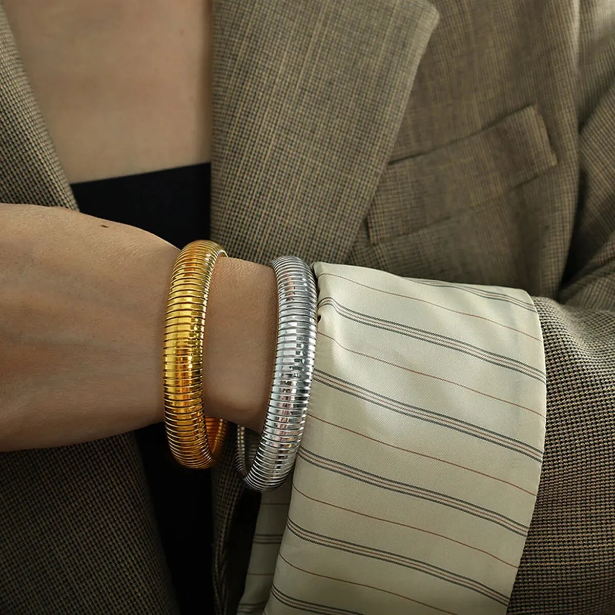 Waterproof Stainless Steel Gold Plated Bracelet