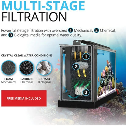 5-Gallon Saltwater Nano Glass Fish Tank
