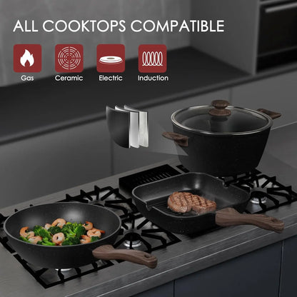 31-Piece Nonstick Cookware Set Pots Pans