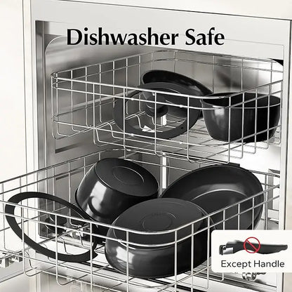 11pcs Ceramic Nonstick Cookware Set Oven Safe