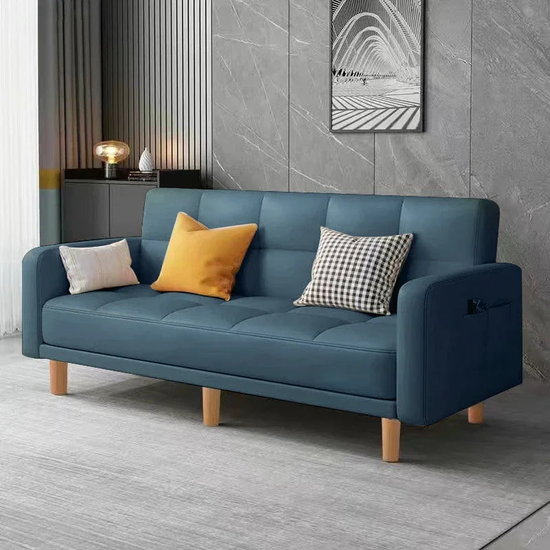 Modern Compact Folding Fabric Sofa Bed