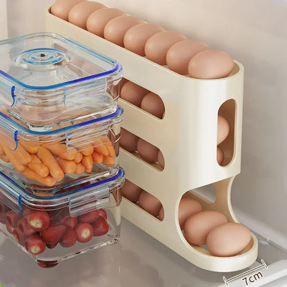 4-Layer Automatic Rolling Egg Storage Rack