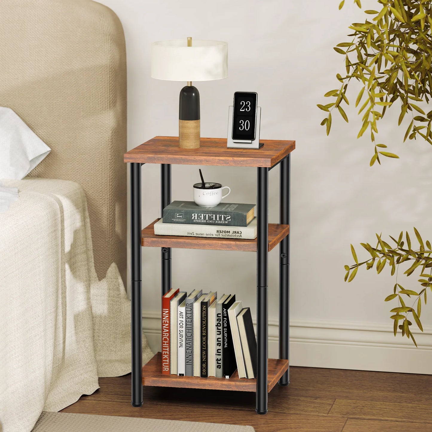 MCQ 3 Tier End Table Set of 2