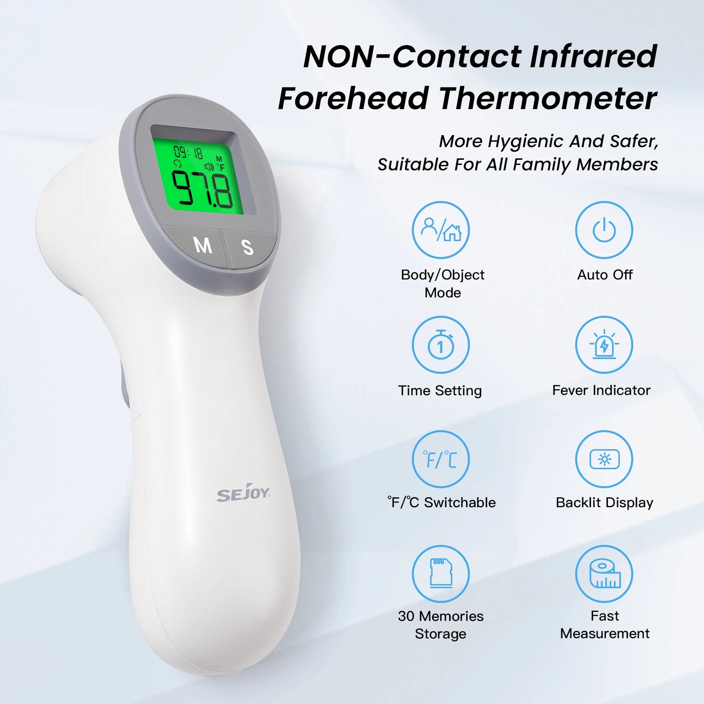 Infrared Digital Forehead Ear Thermometer Multi-Function