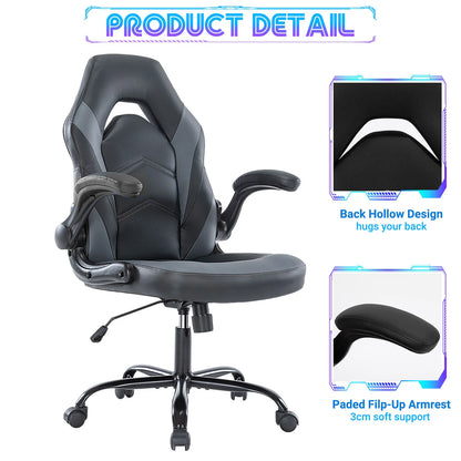 Ergonomic Gaming Office Chair PU Leather Adjustable