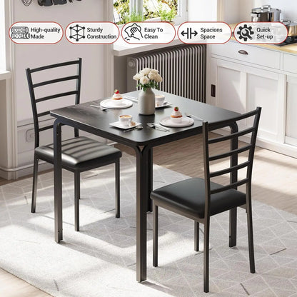 Space Saving 3-Piece Dining Table Set