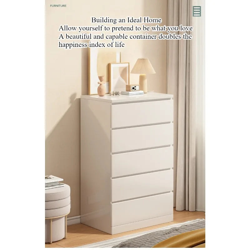 Modern White Vertical Bedroom Storage Chest