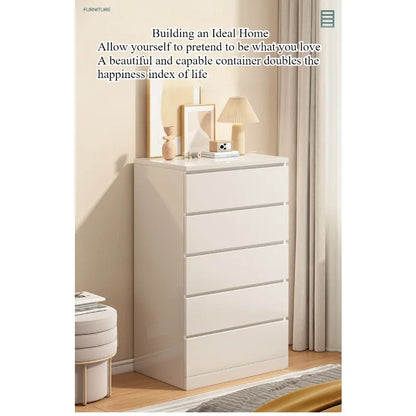 Modern White Vertical Bedroom Storage Chest