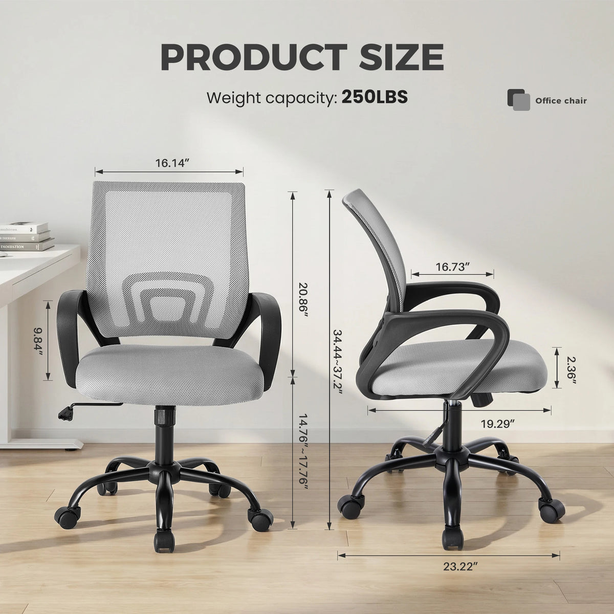 Ergonomic Mid Back Mesh Office Gaming Chair