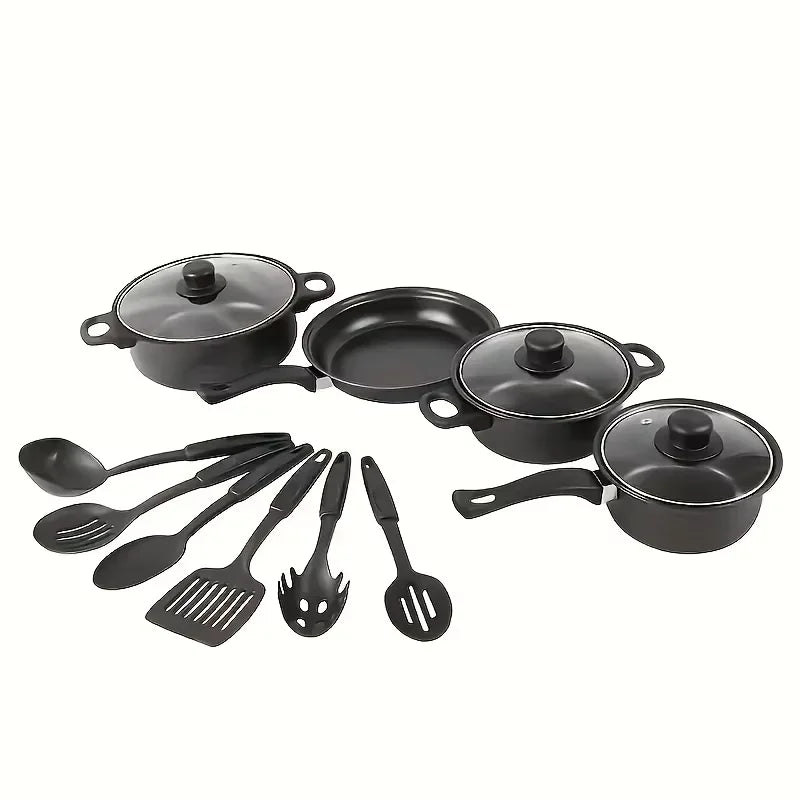 13-Piece Nonstick Induction Cookware Set with Utensils