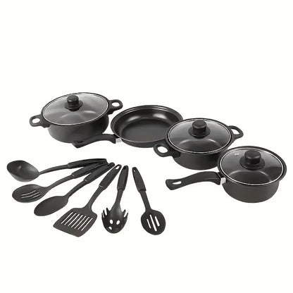 13-Piece Nonstick Induction Cookware Set with Utensils