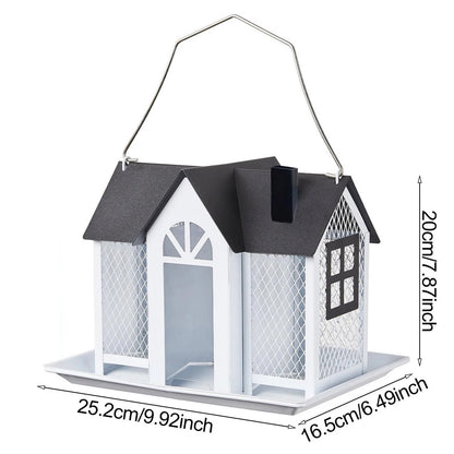 Large Outdoor Bird Feeder with Metal Mesh