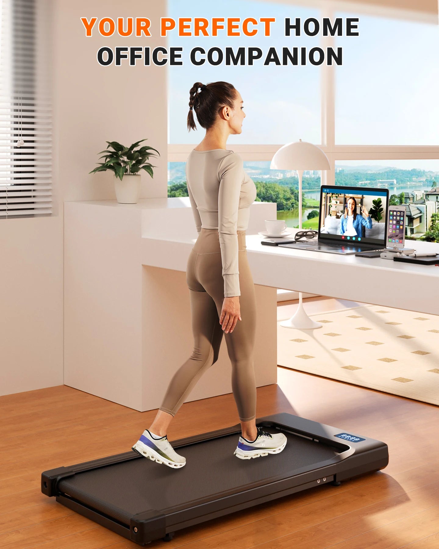 2-in-1 Walking Pad Under Desk Treadmill