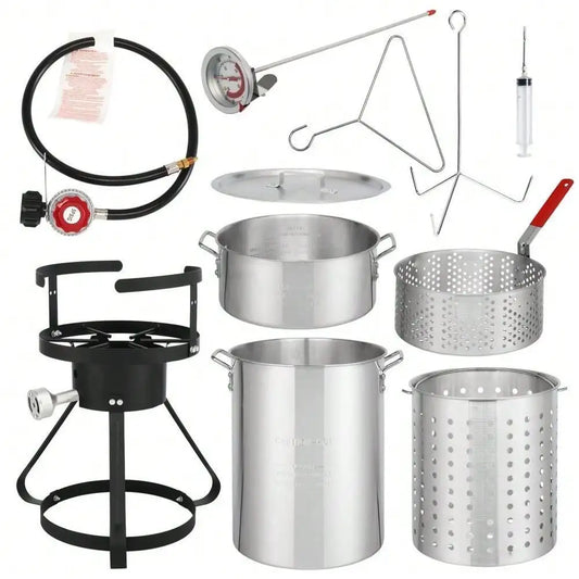 Propane 30Qt Turkey Fish Fryer Boiler Set