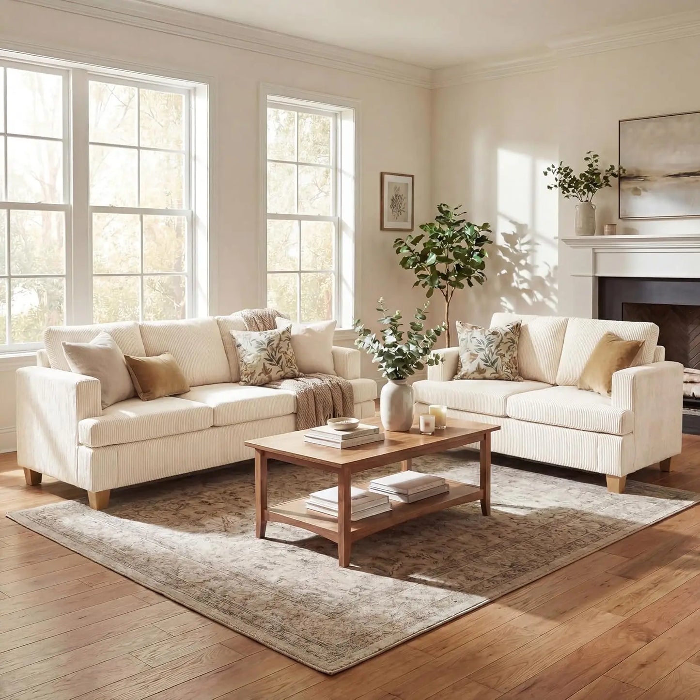 Cozy Cloud Deep Seat Chenille Sofa & Loveseat Set