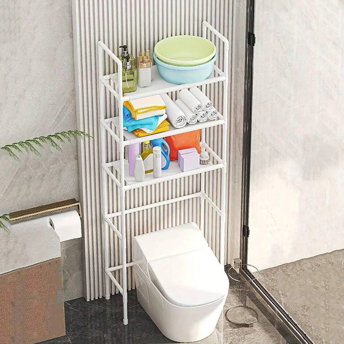 Modern Space Saving Over Toilet Storage Rack