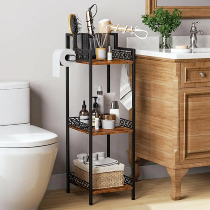 3-Tier Bathroom Shelf Organizer with Dryer Holder