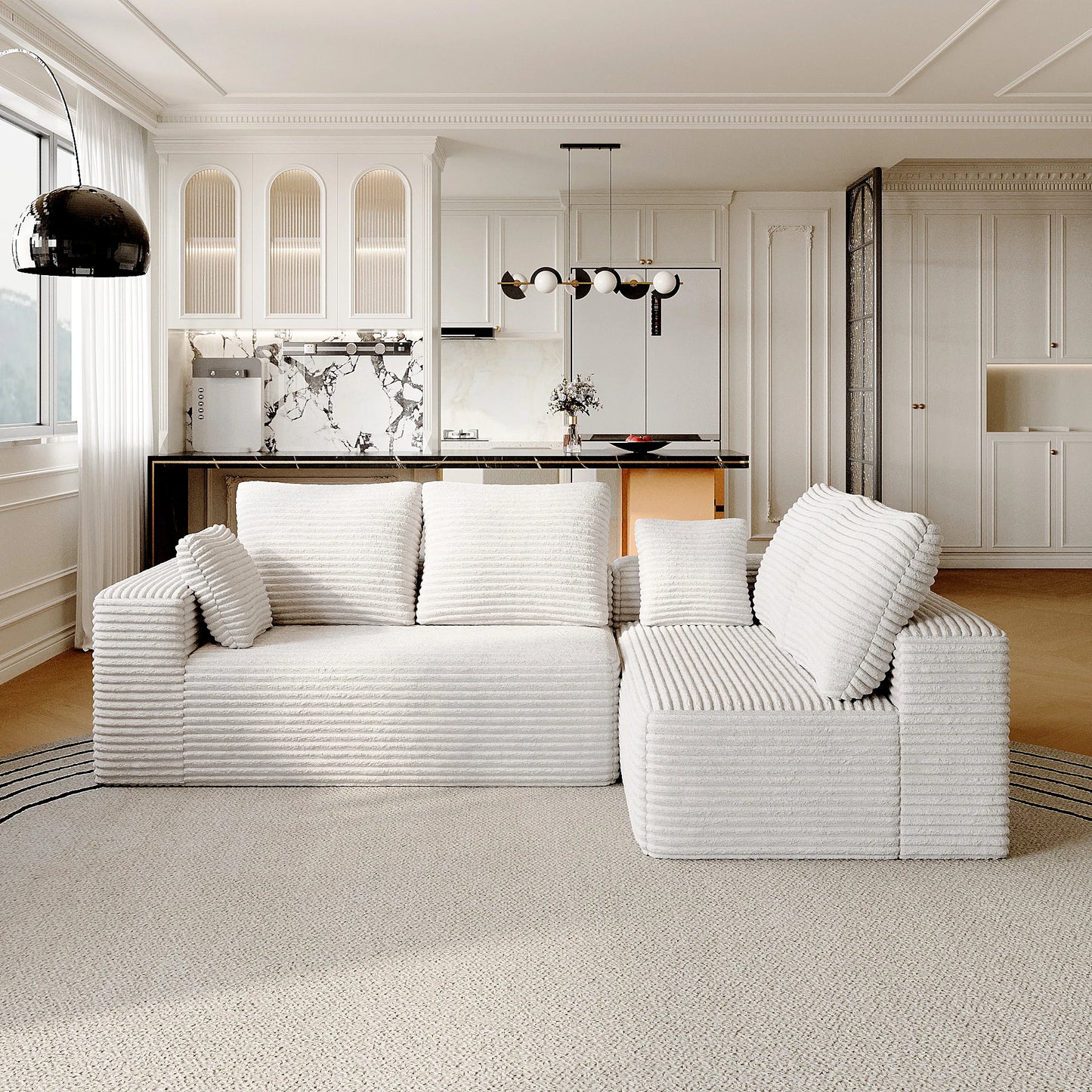 Modern Modular L-Shape Cloud Sectional Sofa