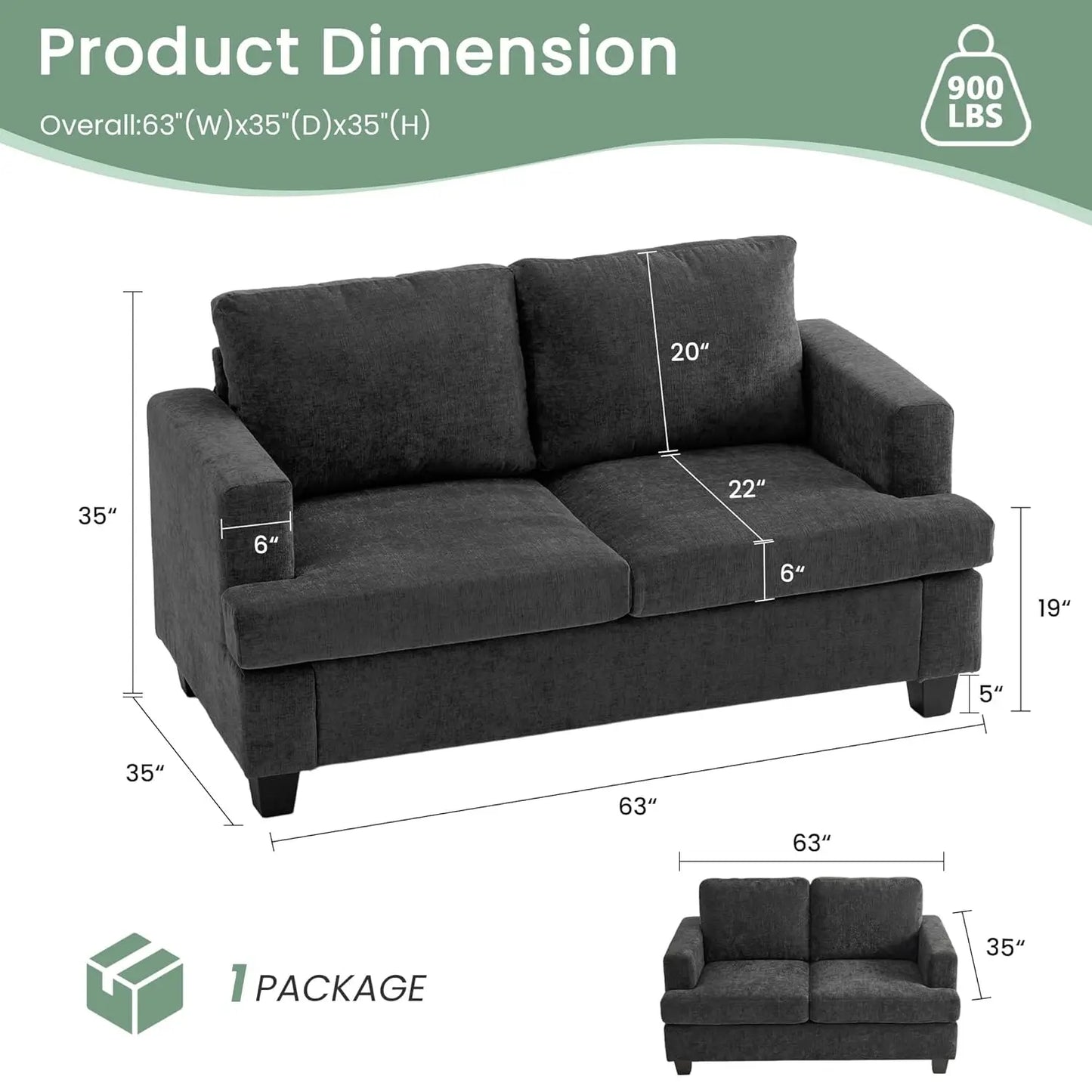 Cozy Cloud Deep Seat Chenille Sofa & Loveseat Set