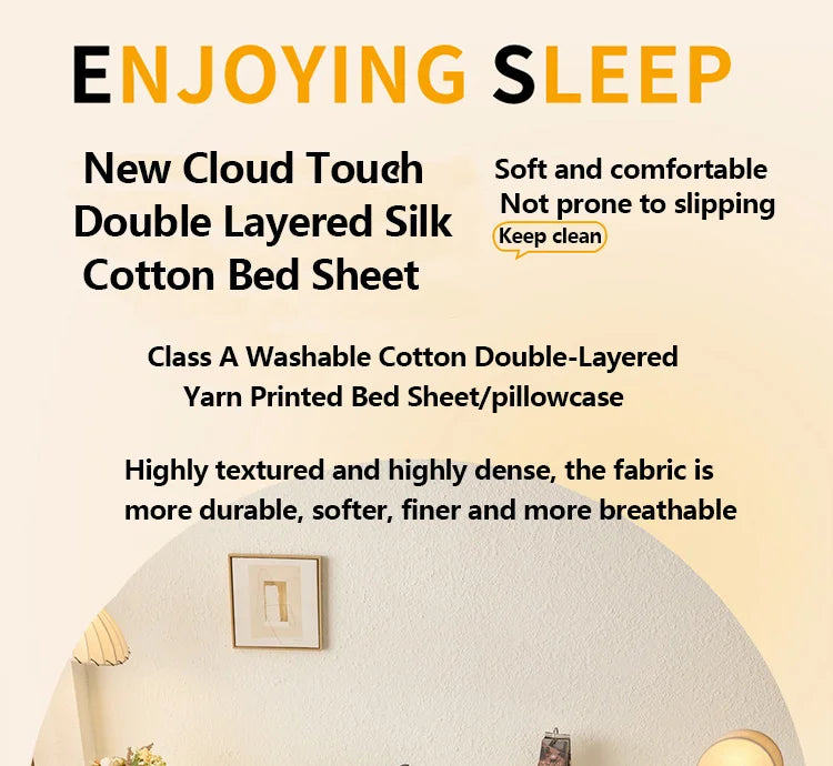 High Density Washed Cotton Sheet Set