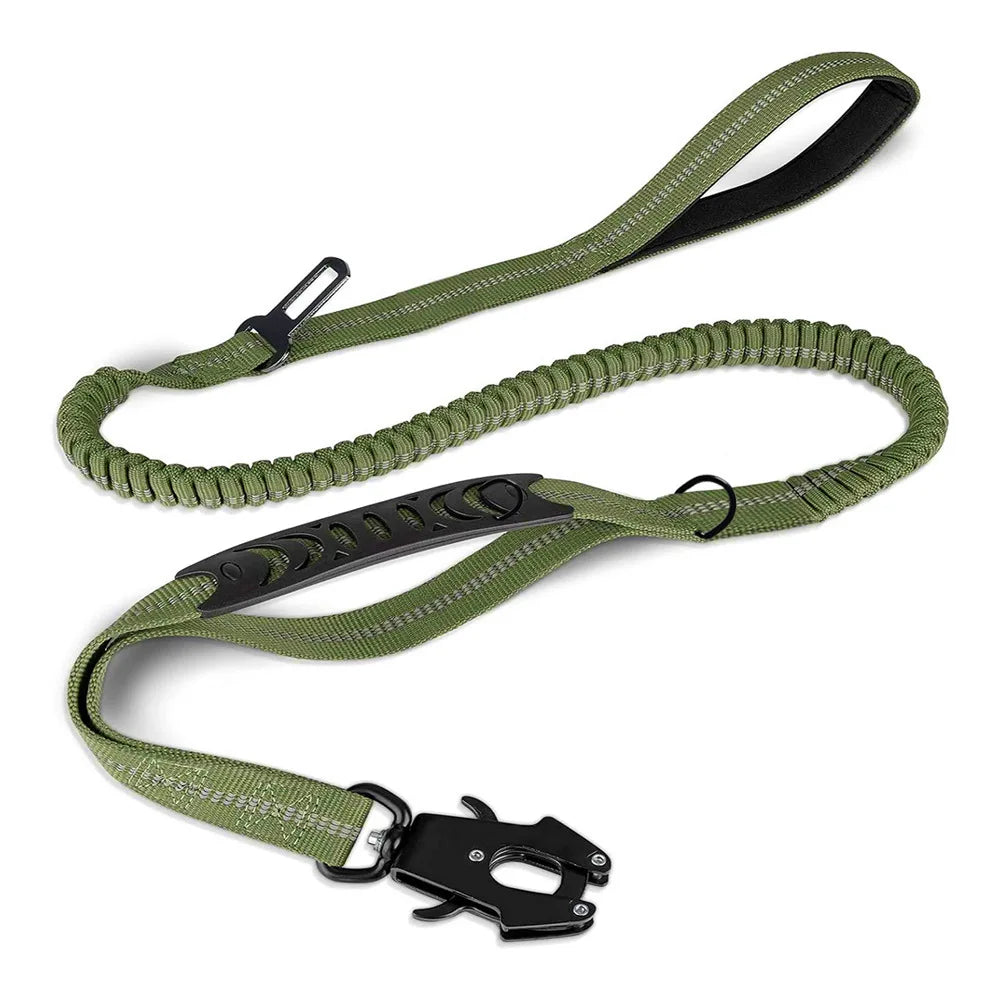 Reflective Bungee Dog Leash Heavy Duty Tactical