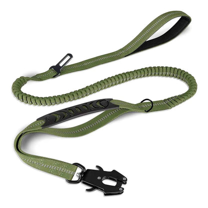 Reflective Bungee Dog Leash Heavy Duty Tactical