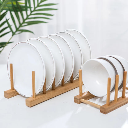 Wooden Kitchen Dish Rack Dryer Organizer Shelf
