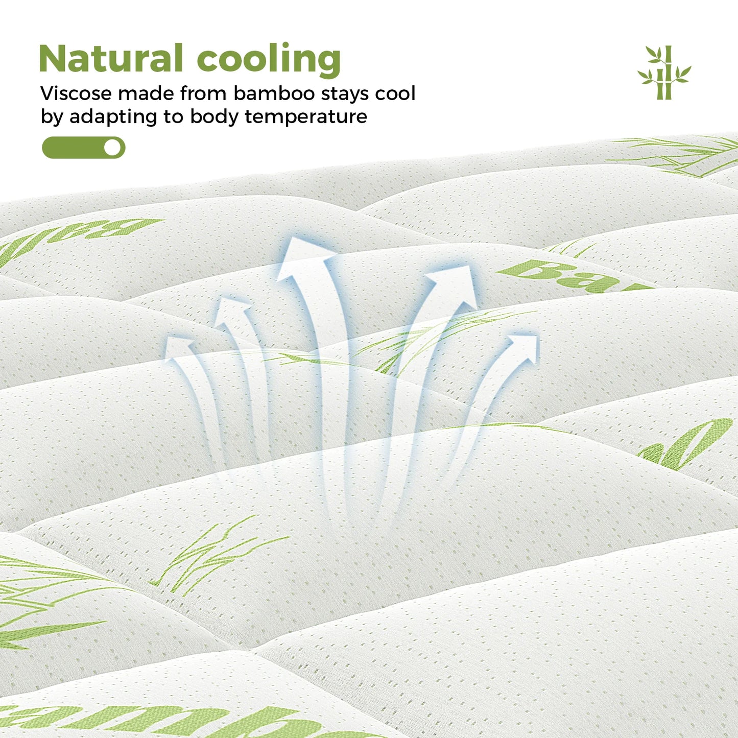 Cooling Bamboo Fiber Mattress Topper Deep Pocket