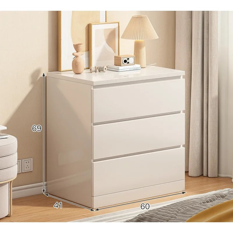 Modern White Vertical Bedroom Storage Chest