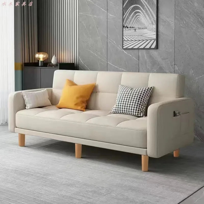 Modern Compact Folding Fabric Sofa Bed