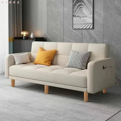 Modern Compact Folding Fabric Sofa Bed