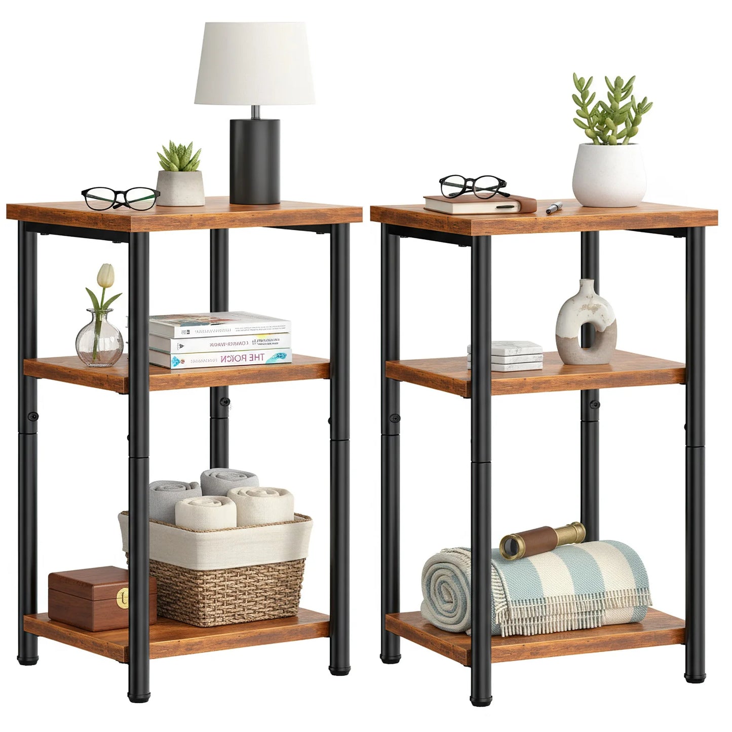 MCQ 3 Tier End Table Set of 2