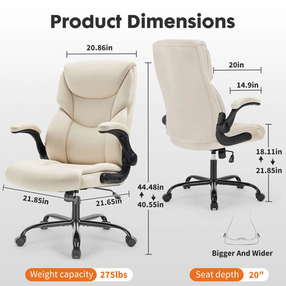 Ergonomic Heavy Duty PU Leather Office Chair