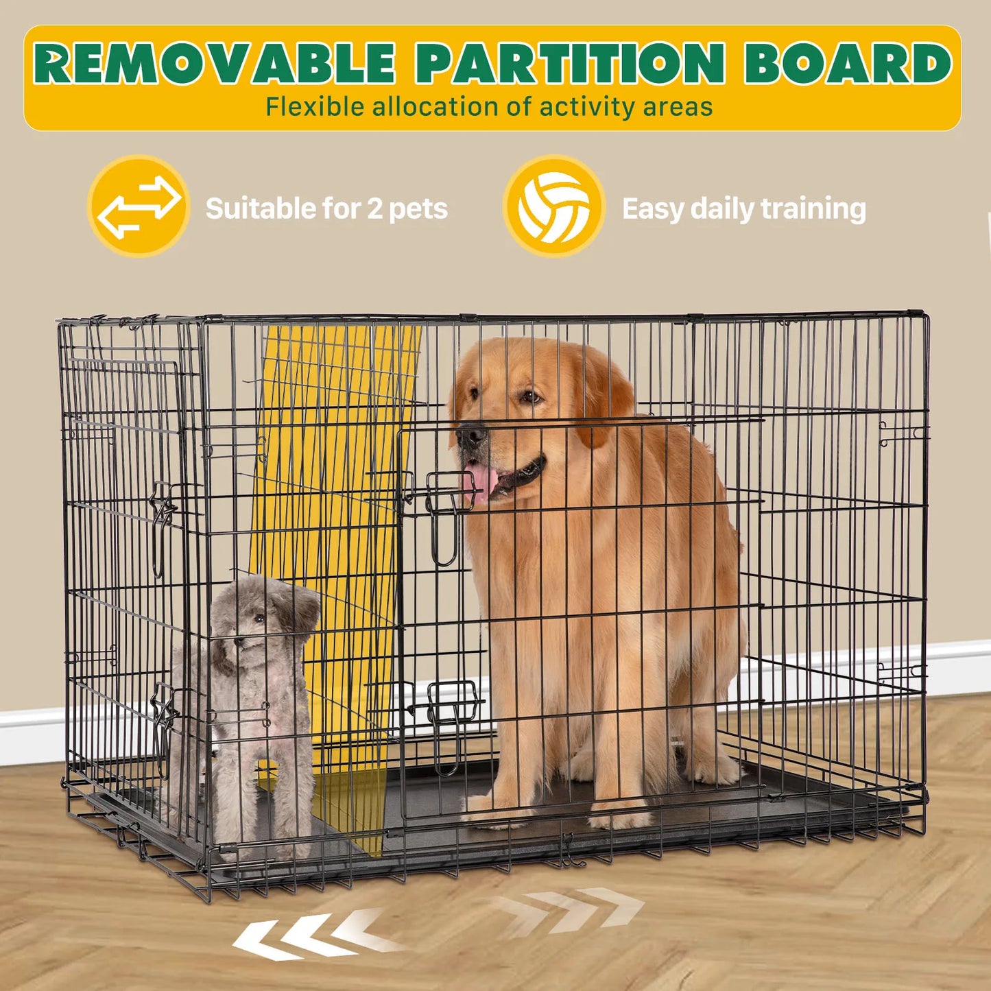 Double Door Extra Large Dog Cage