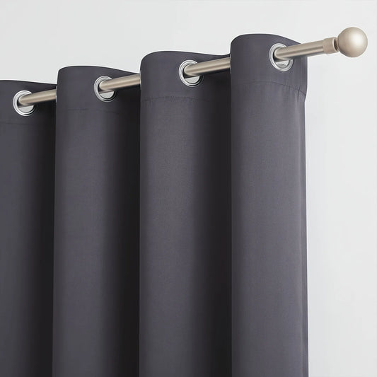 Modern 100% Blackout Solid Window Curtains