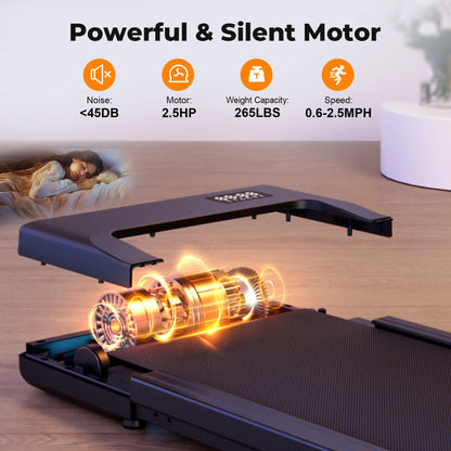 2-in-1 Walking Pad Under Desk Treadmill