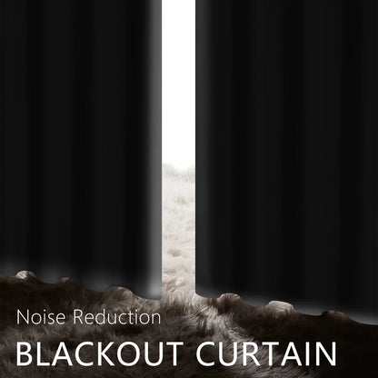Modern 100% Blackout Solid Window Curtains