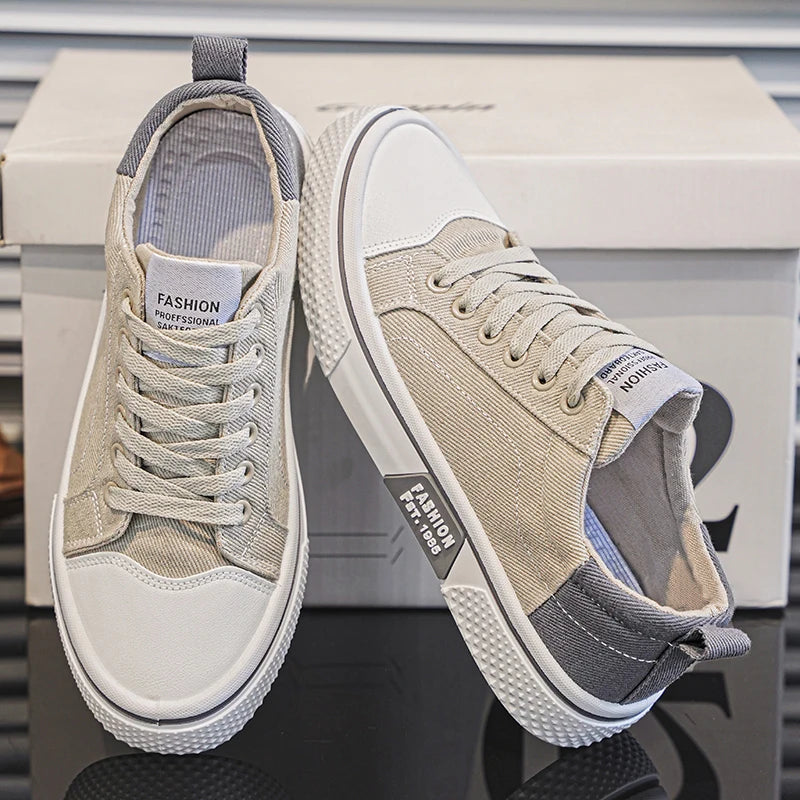 Men's Breathable Canvas Skateboarding Shoes