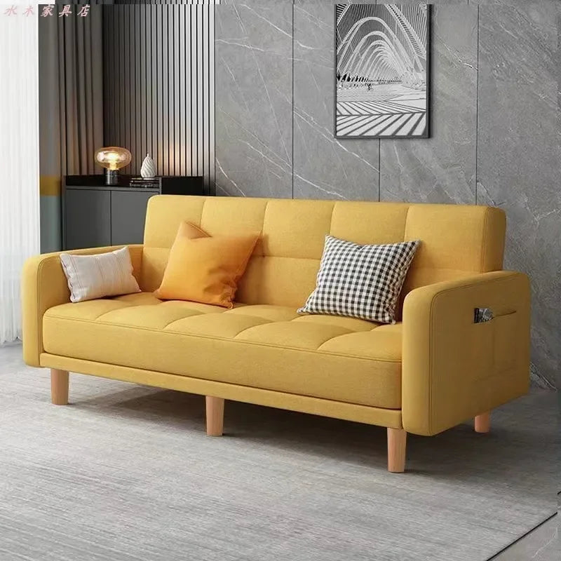 Modern Compact Folding Fabric Sofa Bed