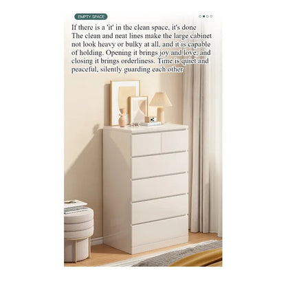 Modern White Vertical Bedroom Storage Chest