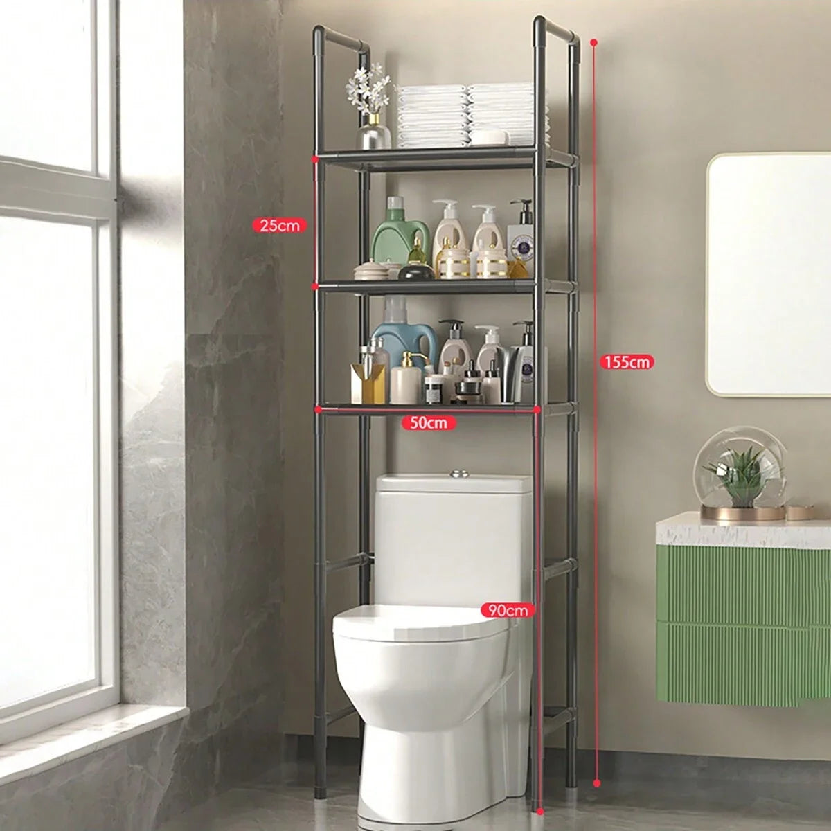 Modern Space Saving Over Toilet Storage Rack
