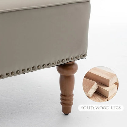 Mid-Century Faux Leather Accent Chair Lounge