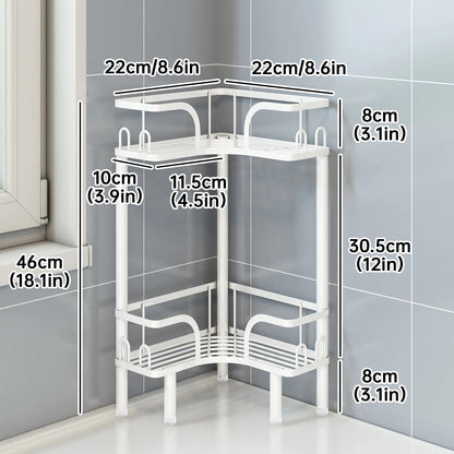 Freestanding Multi-Tier Bathroom Corner Storage Shelf