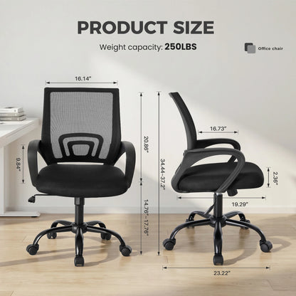 Ergonomic Mid Back Mesh Office Gaming Chair