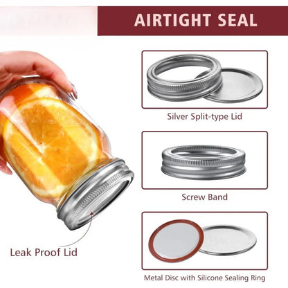 15-Pack 16oz Glass Canning Jars Airtight