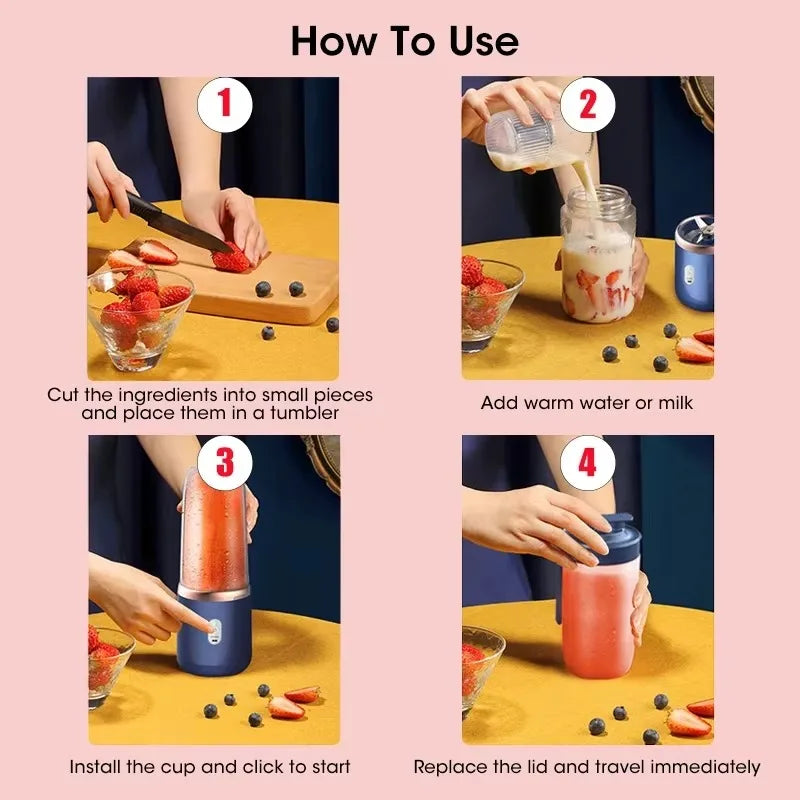 Portable USB Mini Electric Juice Blender